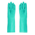 Green Chemical Resistant Safety Work Nitrile Gloves